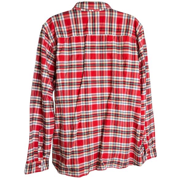 Eddie Bauer Womens Plaid Shirt 2XL Button Down Red Blue‎ Pockets 100% Cotton - Picture 6 of 10